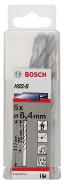 Bosch HSS-G 8,4*117 mm 5'li Paket