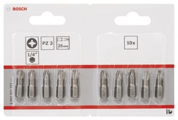 Bosch - Extra Hard Serisi Vidalama Ucu PZ 3*25 mm 10'lu