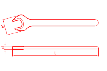 İzeltaş Bir Ağız Taçlı Anahtar 65 mm