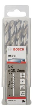 Bosch HSS-G 10,2*133 mm 5'li Paket
