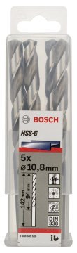 Bosch HSS-G 10,8*142 mm 5'li Paket