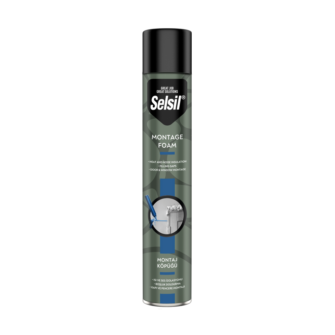 SELSİL PU MONTAJ KÖPÜK 750 ML/600 GR MANUEL 16'LI KOLİ