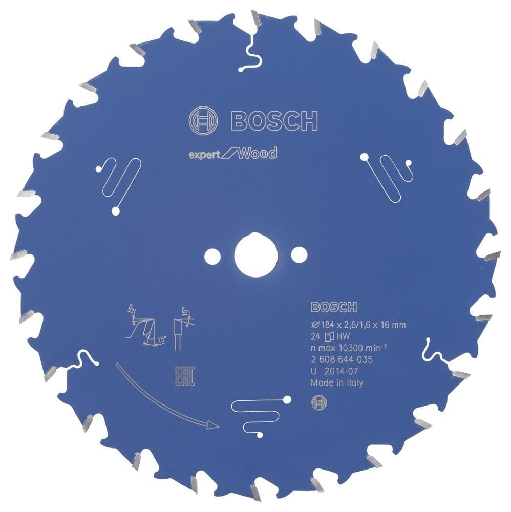 Bosch Expert for Wood 184*16 mm 24 Diş