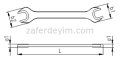 Kombine Anahtar Kısa Boy 5.5 mm