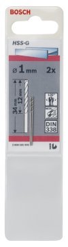 Bosch HSS-G 1*34 mm 2'li Paket
