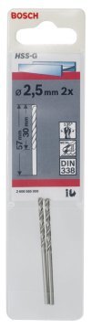 Bosch HSS-G 2,5*57 mm 2'li Paket