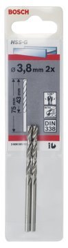 Bosch HSS-G 3,8*75 mm 2'li Paket