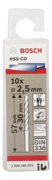 Bosch HSS-Co 2,5*57 mm 10'lu Paket