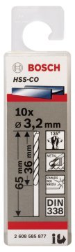 Bosch HSS-Co 3,2*65 mm 10'lu Paket