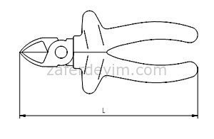 İnce Uçlu Yan Keski (Plastikler için) 160 mm