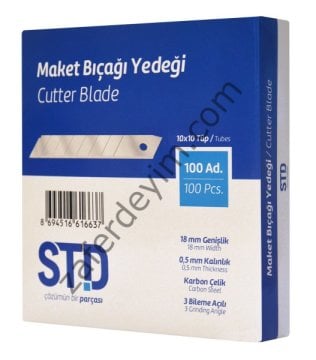 MAKET BIÇAĞI YEDEĞİ 100'lü 18 mm STD