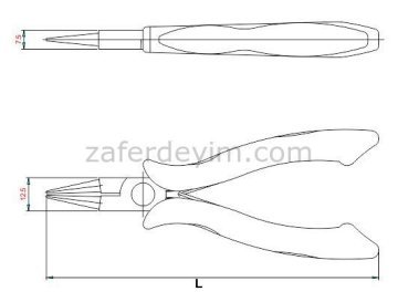 Elektronikçi Yuvarlak Uçlu Kargaburun 125 mm