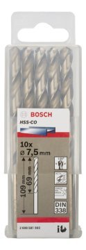 Bosch HSS-Co 7,5*109 mm 10'lu Paket
