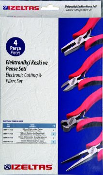 İzeltaş Elektronikçi Keski Ve Pense Seti 4 Parça