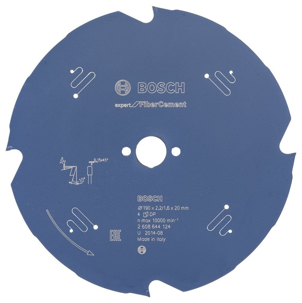 Bosch Expert for Fiber Cement 190*20 mm 4 Diş