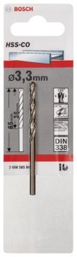 Bosch HSS-Co 3,3*65 mm 1'li Paket