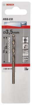 Bosch HSS-Co 3,5*70 mm 1'li Paket
