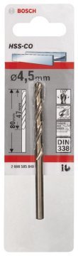 Bosch HSS-Co 4,5*80 mm 1'li Paket