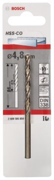Bosch HSS-Co 4,8*86 mm 1'li Paket