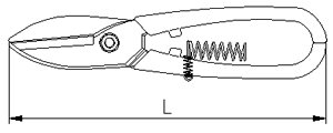 Tenekeci Makası (Yaylı) 250 mm