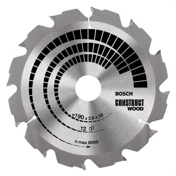 Bosch Construct Wood 190*30 mm 12 Diş