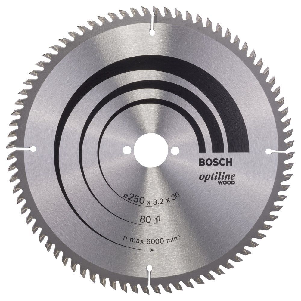 Bosch Optiline Wood 250*30 mm 80 Diş