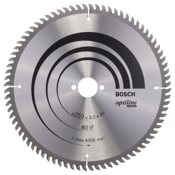 Bosch Optiline Wood 250*30 mm 80 Diş