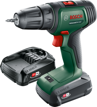 Bosch UniversalDrill 18 Çift Akülü Delme Vidalama Makinesi (2 x 1,5Ah)