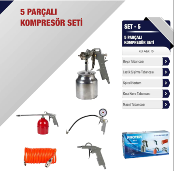 Proter 5 Parçalı Kompresör Seti SET - 5