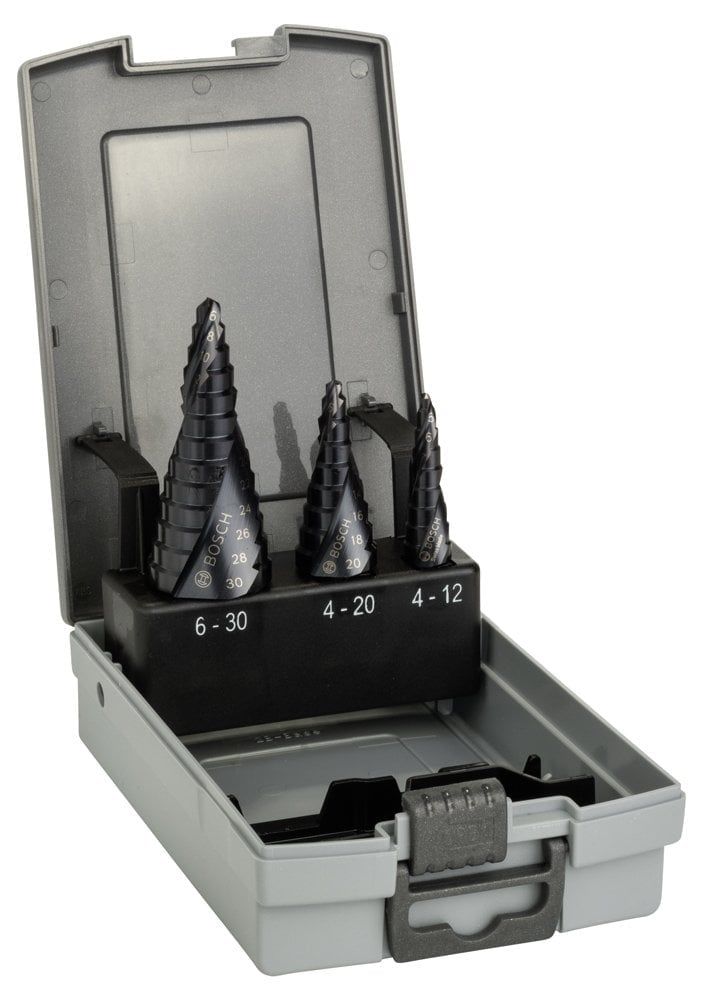 Bosch HSS-AlTiN 3'lü Pro-box 4-12,4-20,6-30 mm