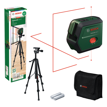 Bosch Çapraz çizgi lazeri UniversalLevel 2 Set