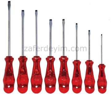 Kraft Seri Düz Uçlu Tornavida Takımı 8 Parça