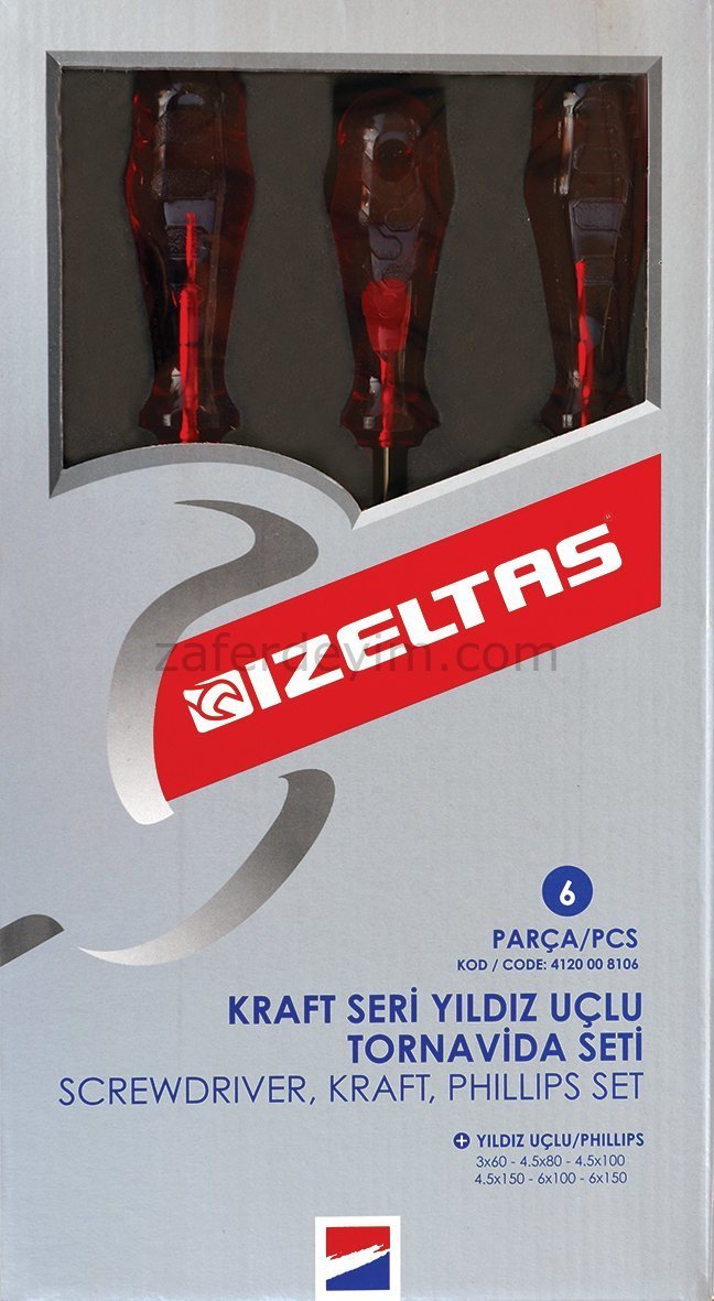 Kraft Seri Yıldız Uçlu Tornavida Takımı 6 Parça