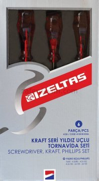Kraft Seri Yıldız Uçlu Tornavida Takımı 6 Parça