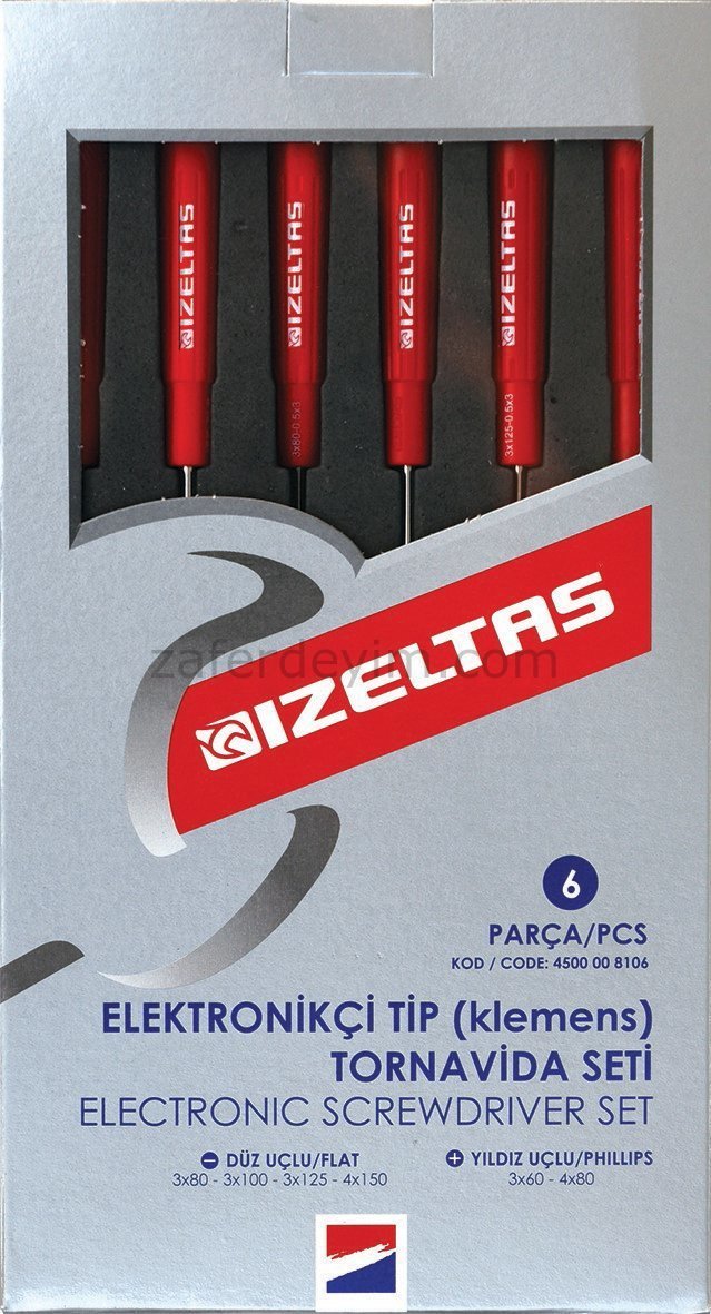 Elektronikçi Tip (Klemens) Tornavida Seti 6 Parça