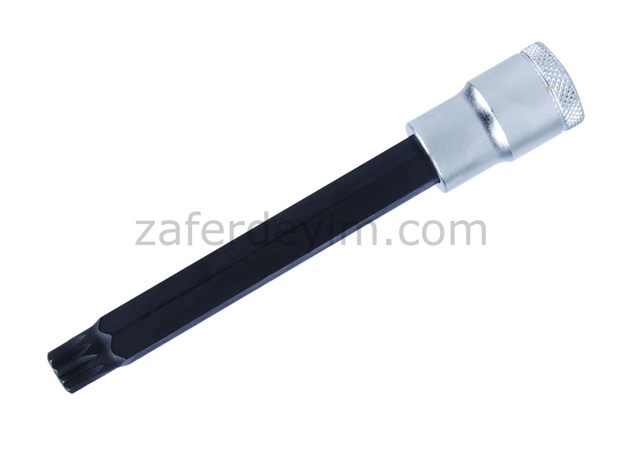 1/2'' Oniki Köşe Lokmalı Bits Uç Yivli Uzun Boy 8 mm