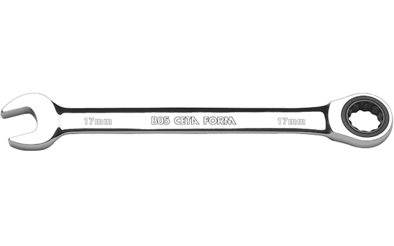 Ceta Form C-Gear Cırcırlı Kombine Anahtar (Düz) 17 mm