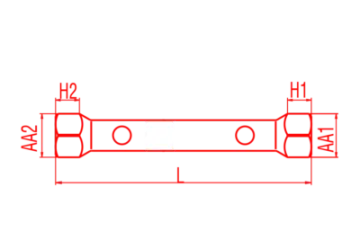 İzeltaş Kovan Anahtar İki Ağız 6X7 mm