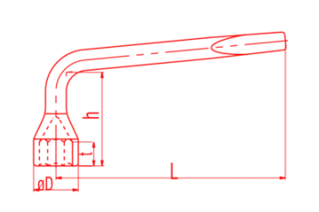 İzeltaş Bijon Anahtarı Pipo Tipi (Tornavida Ağızlı) 17 mm