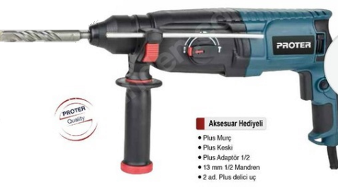 Proter PH 850 Pnomatik Matkap Delici - Kırıcı 800 W PH 850 K