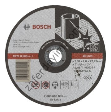Bosch 180*2,0 mm Kesme Diski Expert for Inox Düz 2608600095 Paslanmaz 25'li Paket
