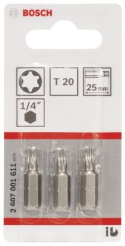 Bosch ExtraHard T20*25 mm 3'lü
