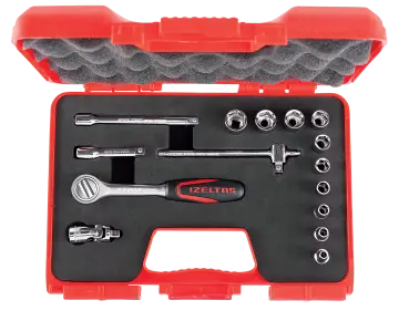 İzeltaş 1/4'' Altı Köşe Lokma Anahtar Takımı 15 Parça