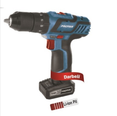 Proter Darbeli Şarjlı Matkap 10 Mm PST 614 LD