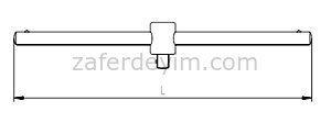 1/4'' T Kol 115 mm