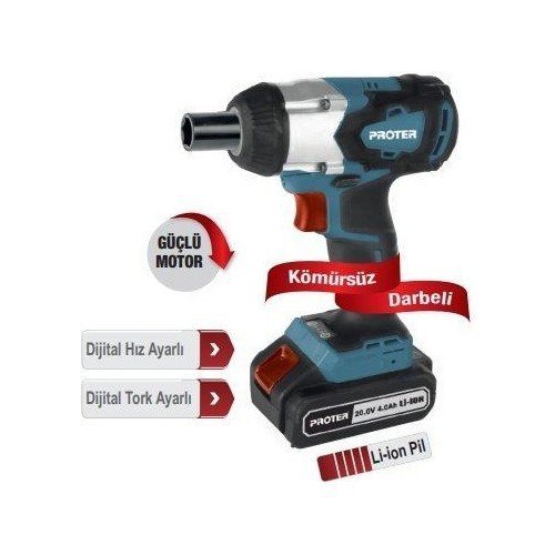 Proter Kömürsüz Darbeli Şarjlı Somun Sökme PST 460 WS