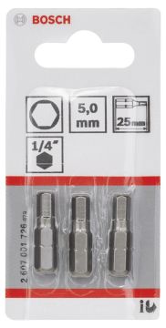 Bosch ExtraHard HEX5*25 mm 3'lü
