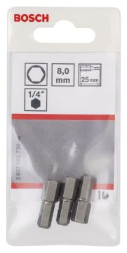 Bosch ExtraHard HEX8*25 mm 3'lü