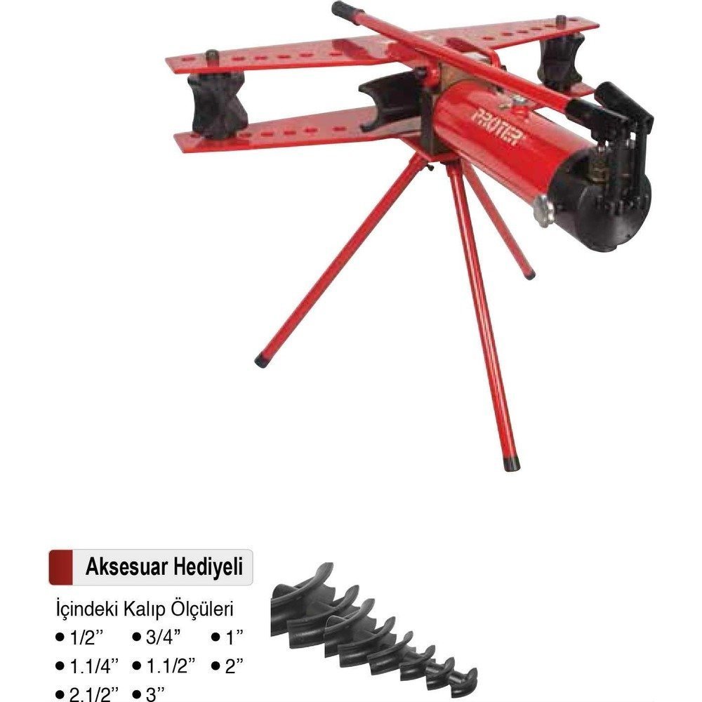 Proter 3'' Hidrolik Boru Bükme Makinası PR 9350 HP