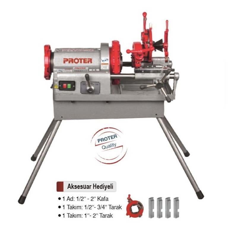 Proter 3'' 1000 W Tezgah Tip Pafta Makinası PR 3003